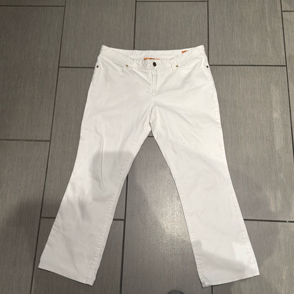 Tory Burch cropped white jean